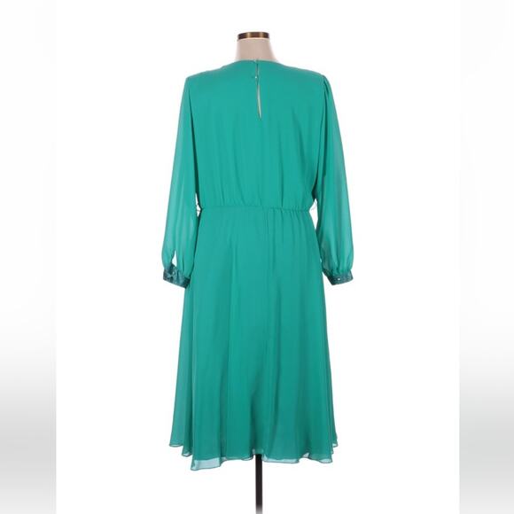 Ursula of Switzerland seafoam green mother of the bride chiffon midi dress 15 16 - Picture 2 of 11